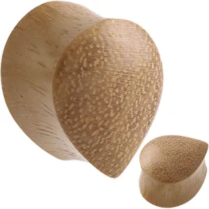 1 Pair of 5/8 16mm Tear Drop Teak Wood Ear Plugs Gauge Expander strecher Piercing