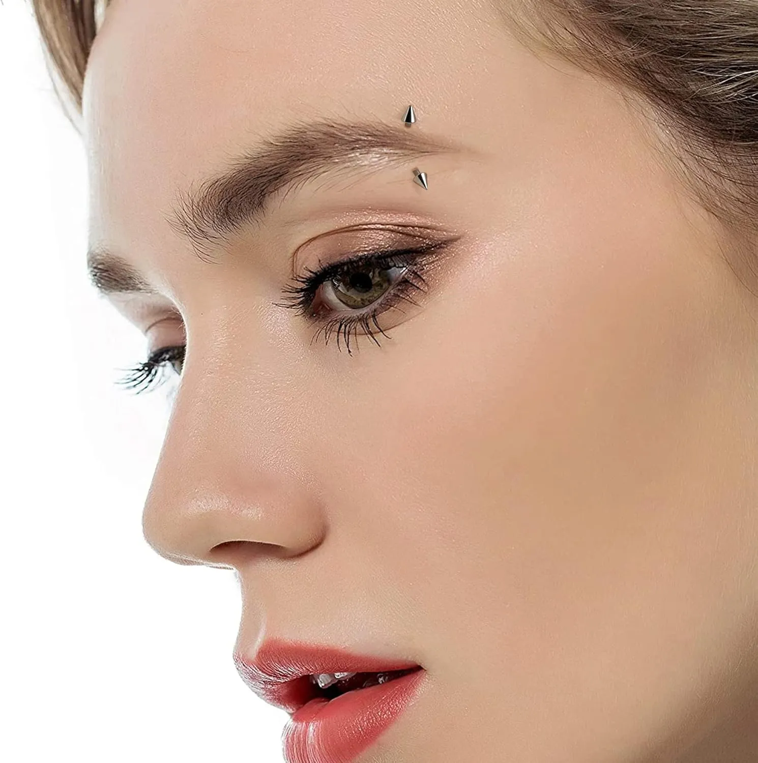 12Pcs 16G Hypoallergenic Stainless Steel Curved Barbell Eyebrow Rings For Women Men Rook Daith Cartilage Earrings Labret Lip Monroe Rings CZ Petite Belly Button Ring 8mm