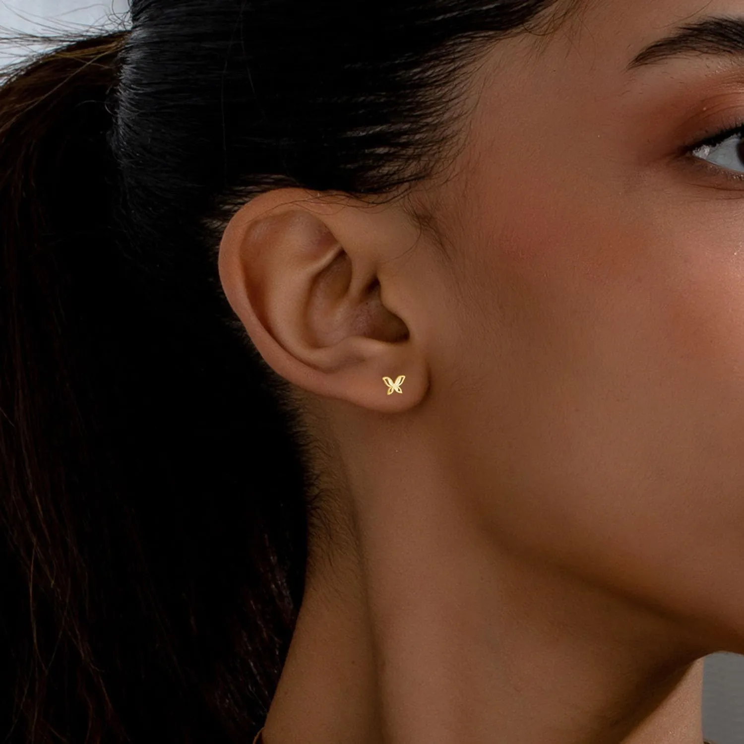 14K Gold Plating Stud Earrings for Women Hypoallergenic Simple Small Stud Earrings Bow Heart Cross Moon Star Earrings Cartilage Tragus Earrings Minimalist Jewelry Gifts for Women