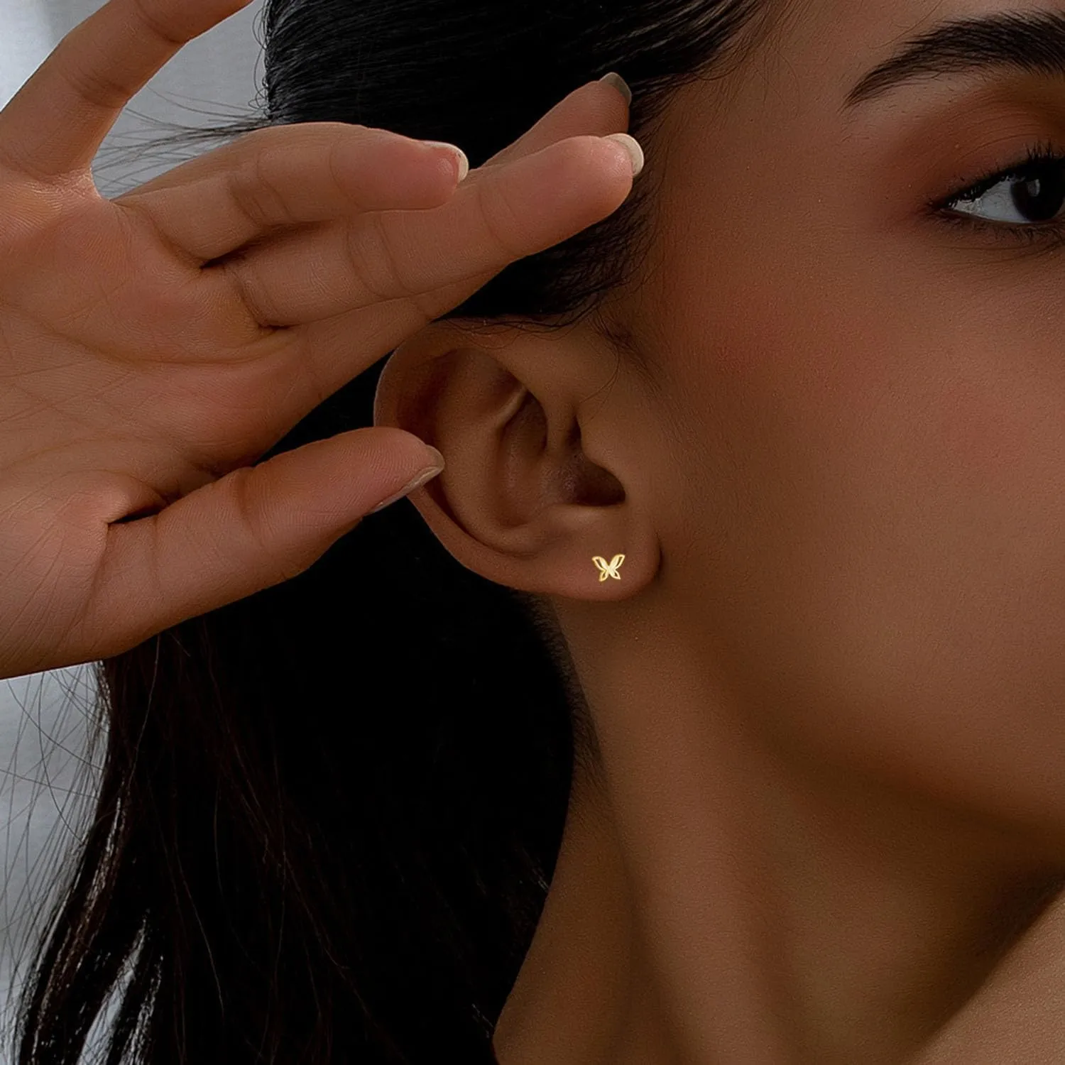14K Gold Plating Stud Earrings for Women Hypoallergenic Simple Small Stud Earrings Bow Heart Cross Moon Star Earrings Cartilage Tragus Earrings Minimalist Jewelry Gifts for Women