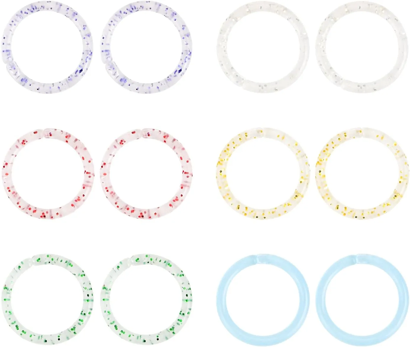 16G 20G Nose Septum Rings Acrylic Nose Nostril Hinged Hoop Ring Flexible Nose Rings Retainer Earring Clicker Helix Cartilage Piercing Jewelry for Women Men 8MM 10MM