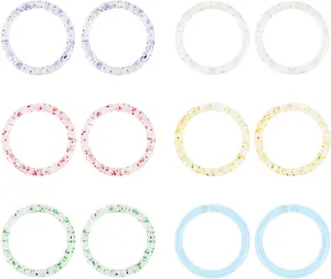 16G 20G Nose Septum Rings Acrylic Nose Nostril Hinged Hoop Ring Flexible Nose Rings Retainer Earring Clicker Helix Cartilage Piercing Jewelry for Women Men 8MM 10MM