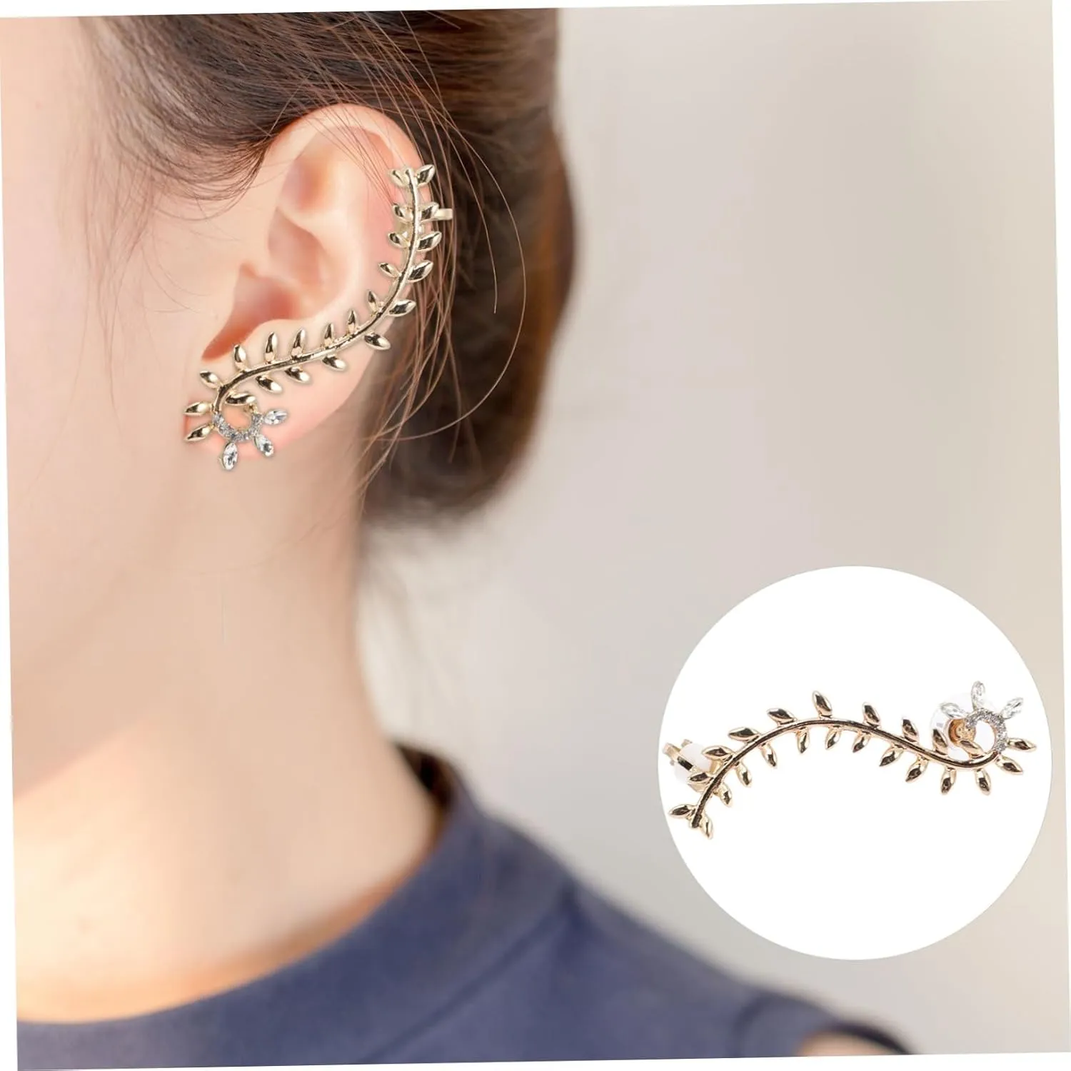 3pcs Willow Ear Clip Leaf Earrings for Women Ear Earring for Women Earring and Wraps for Ears Earrings