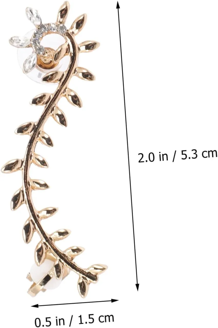 3pcs Willow Ear Clip Leaf Earrings for Women Ear Earring for Women Earring and Wraps for Ears Earrings