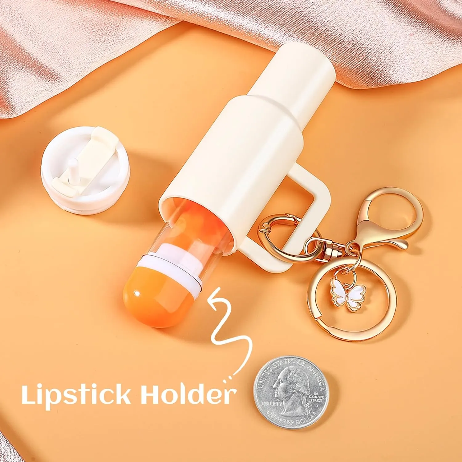 6Pack Mini Tumbler Keychain for Stanley Cup Cute Key Chain Chapstick Holder Charms for Women Backpack Bag