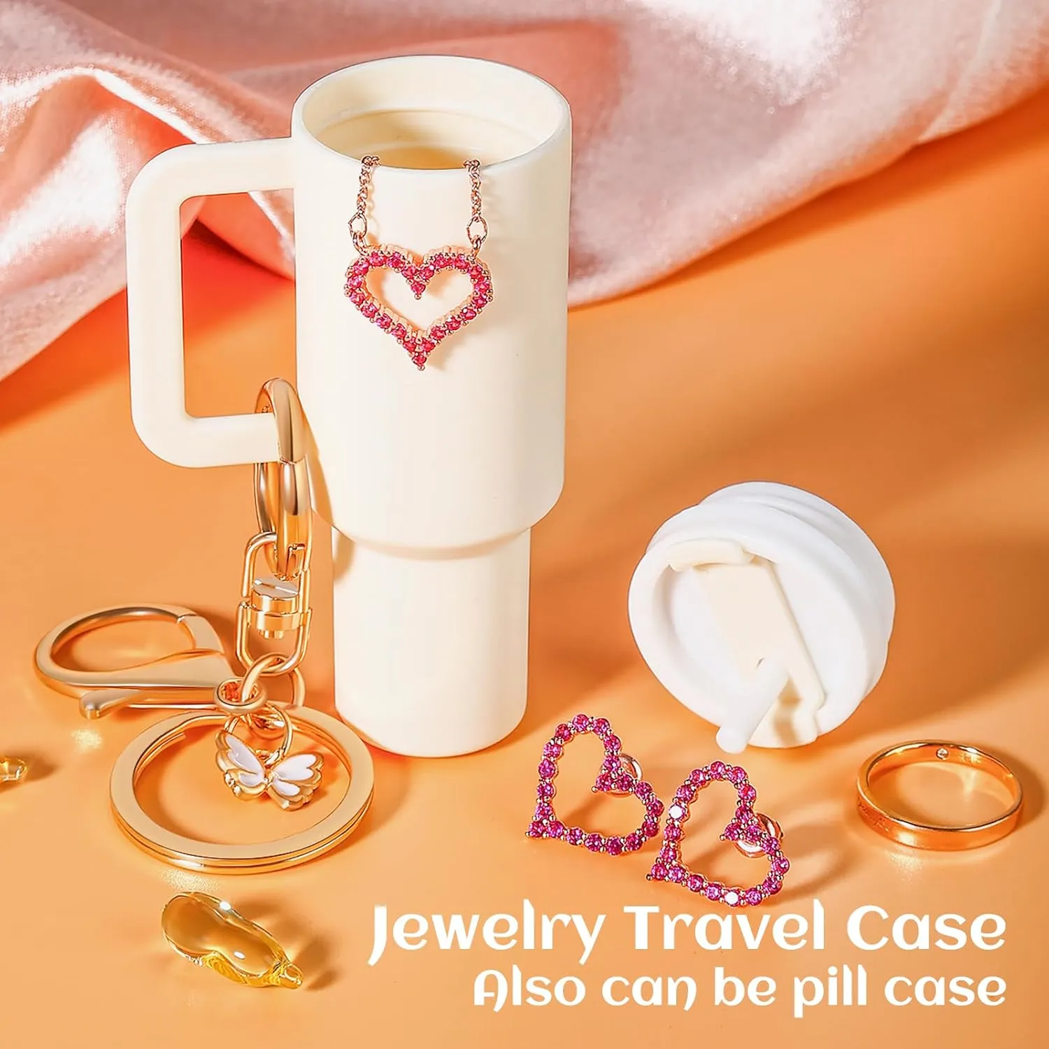 6Pack Mini Tumbler Keychain for Stanley Cup Cute Key Chain Chapstick Holder Charms for Women Backpack Bag