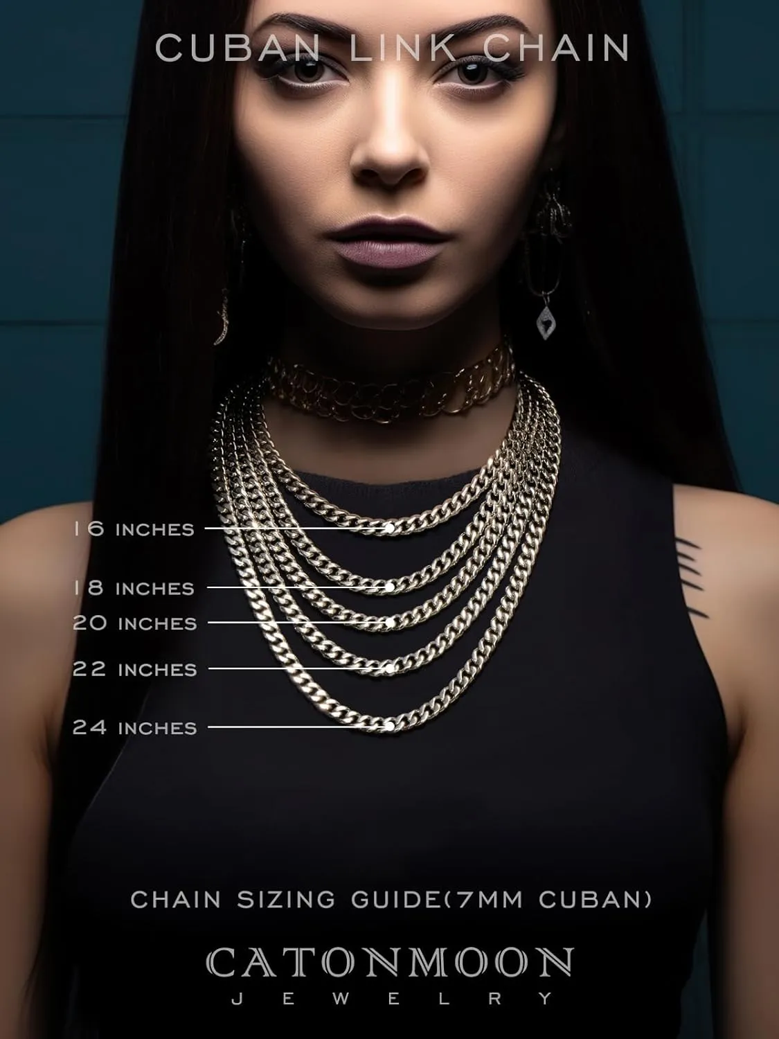 7mm Miami Cuban Link Chain Necklace for Men And Women, 316l Stainless Steel And 925 Sterling Silver Filled, Available In 16/18/20/22/24/26/28/30 Inches Silver Chain for Men Necklace