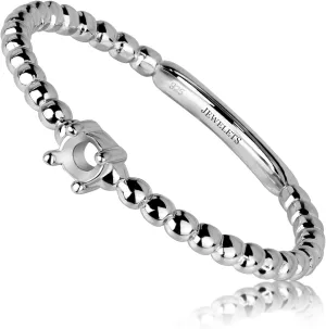925 Silver Ring Blank 3 mm Stackable Prong Setting Mounting DIY Jewelry
