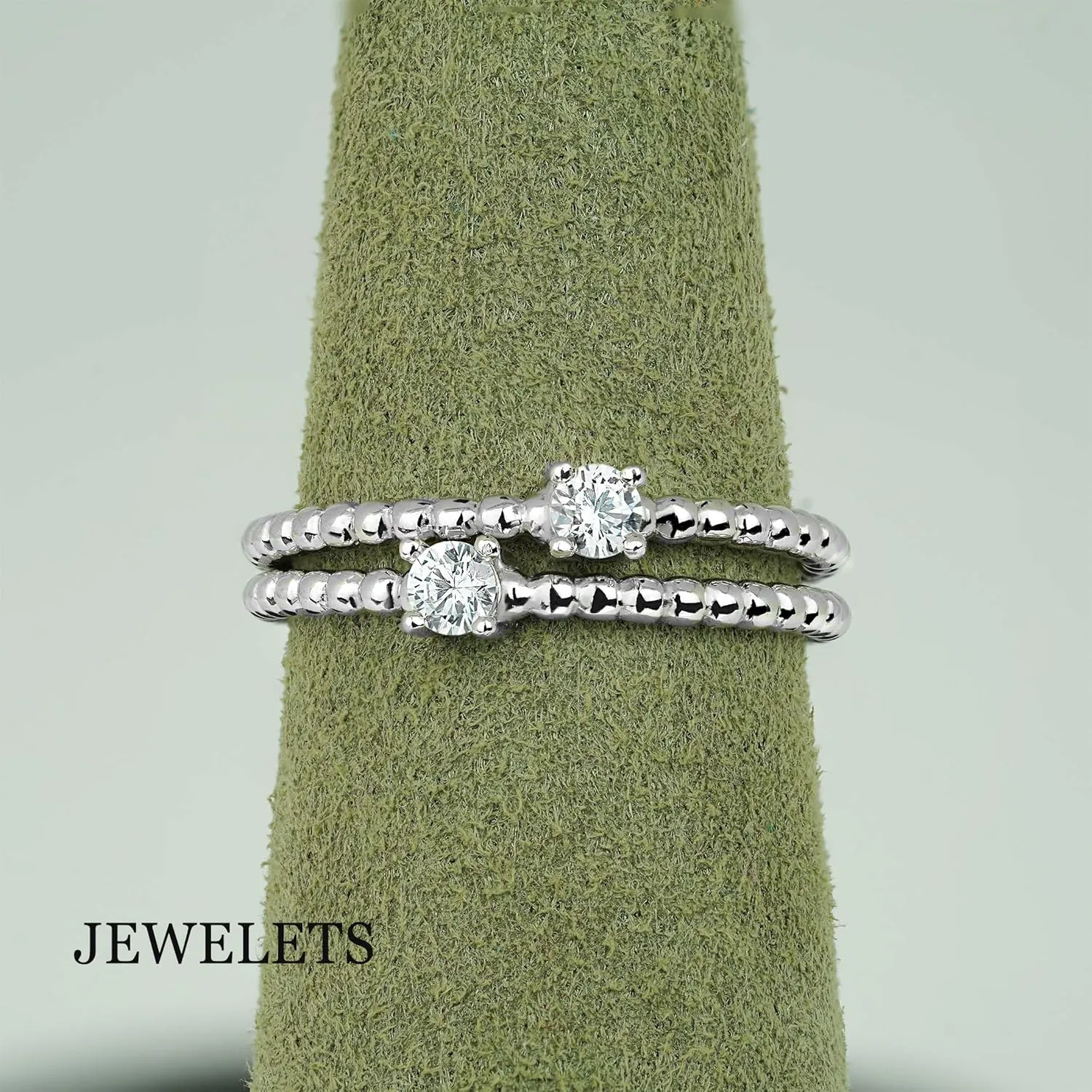 925 Silver Ring Blank 3 mm Stackable Prong Setting Mounting DIY Jewelry