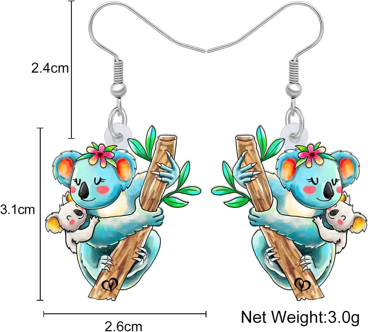 Acrylic Cute Mothers Day Animals Earrings Elephant Rabbit Dangle Mothers Day Gifts for Women Charms Jewelry