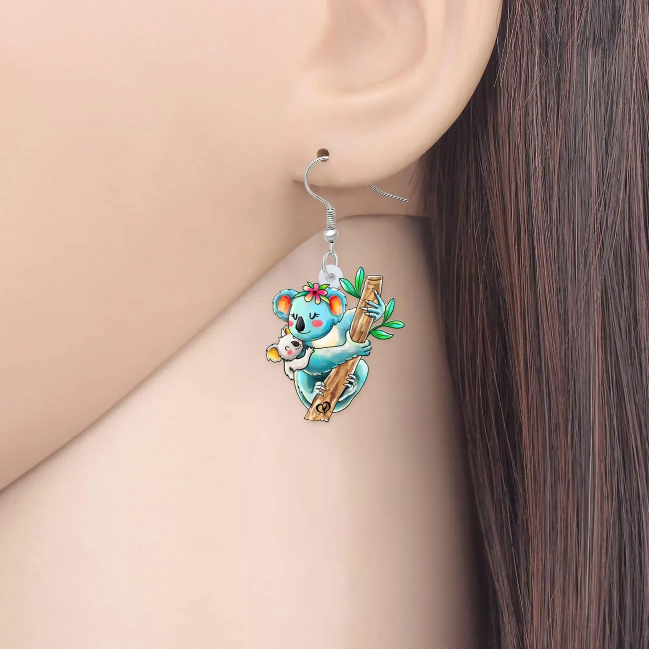 Acrylic Cute Mothers Day Animals Earrings Elephant Rabbit Dangle Mothers Day Gifts for Women Charms Jewelry