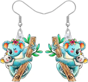 Acrylic Cute Mothers Day Animals Earrings Elephant Rabbit Dangle Mothers Day Gifts for Women Charms Jewelry