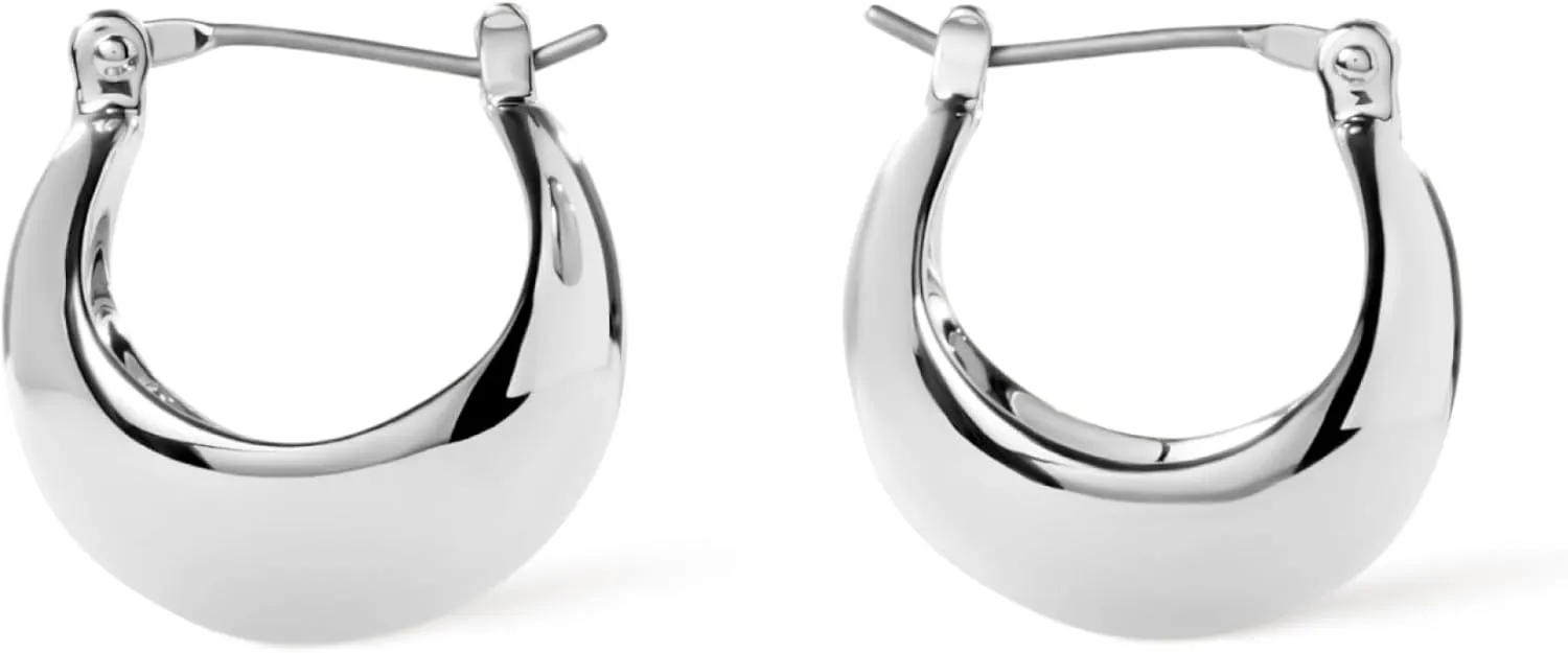 Ana Luisa Jewelry Hoop Earrings for Women Trendy -14K Gold Plated & Silver Rhodium Plated Earrings Hoops - Chunky, Thin, Dome, Drop & Safety Pin Assorted - Hypoallergenic Tarnish-Free - Dainty Jewelry
