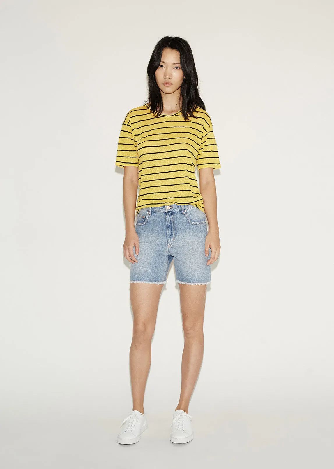 Andreia Striped Linen Tee