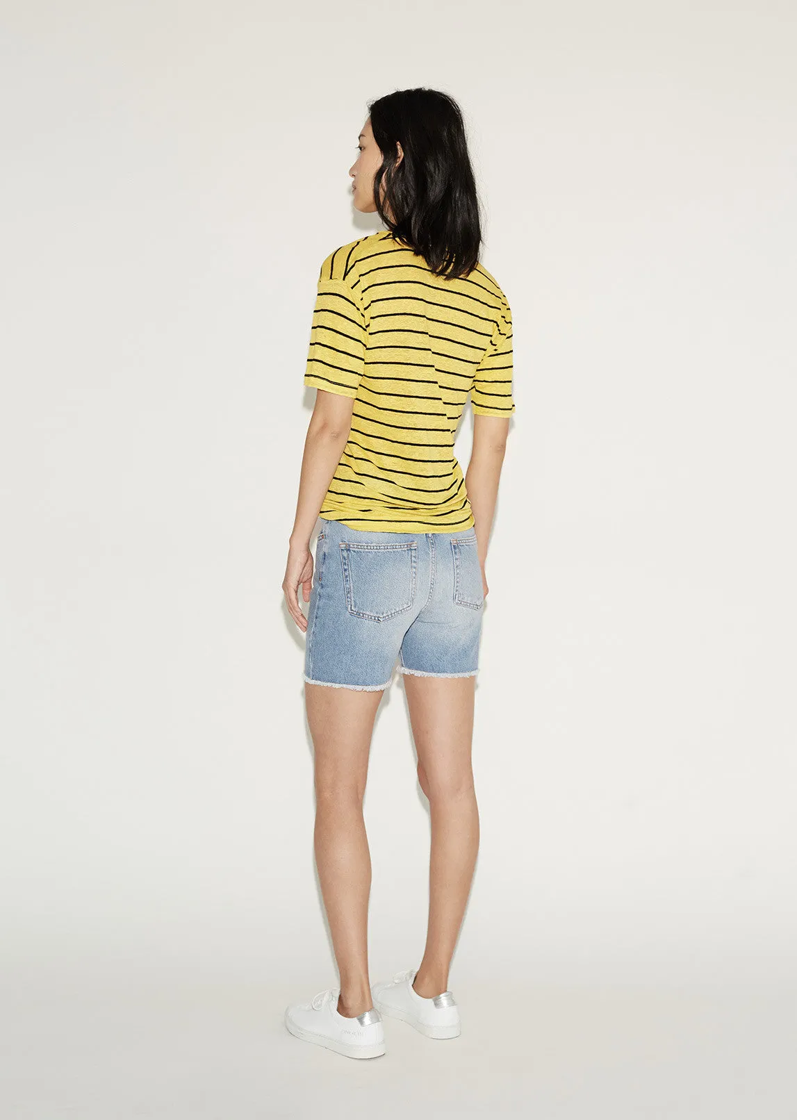 Andreia Striped Linen Tee