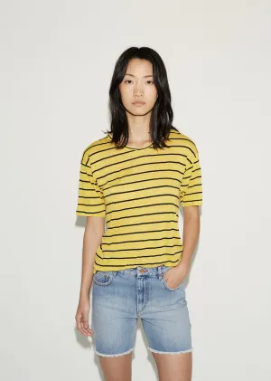 Andreia Striped Linen Tee