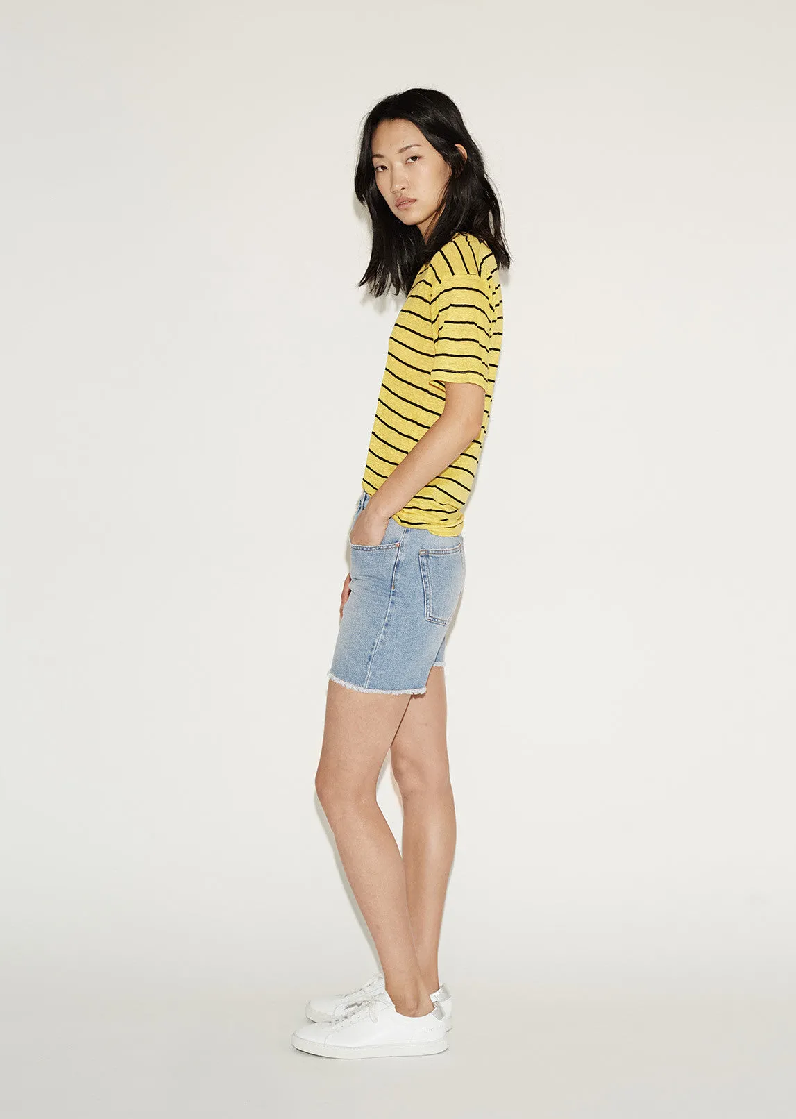 Andreia Striped Linen Tee