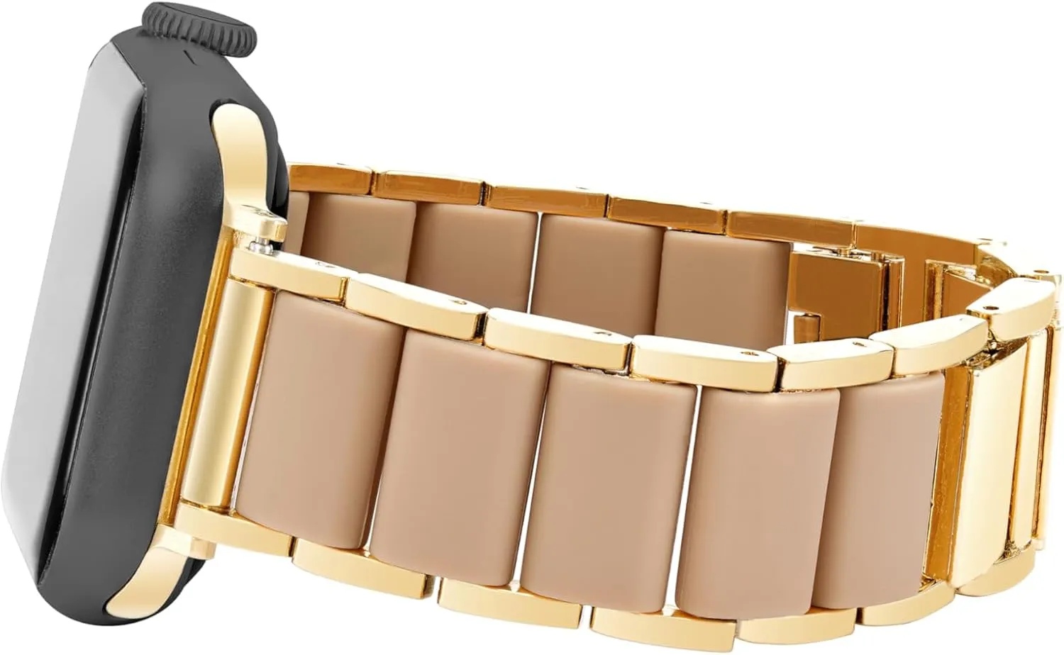 Anne Klein Rubberized Fashion Bracelet for Apple Watch, Secure, Adjustable, Apple Watch Replacement Band, Fits Most Wrists