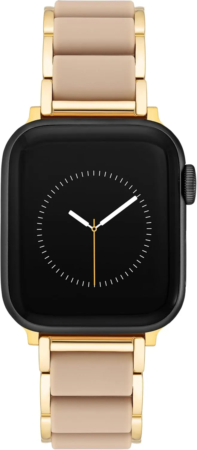 Anne Klein Rubberized Fashion Bracelet for Apple Watch, Secure, Adjustable, Apple Watch Replacement Band, Fits Most Wrists
