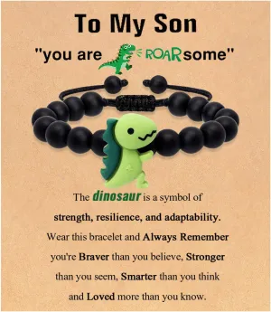 Artlunar Graduation Gifts for Son Grandson Nephew Brother To My Son Bracelet Braided Cord Bracelet Easter Christian Baptism Birthday Gifts