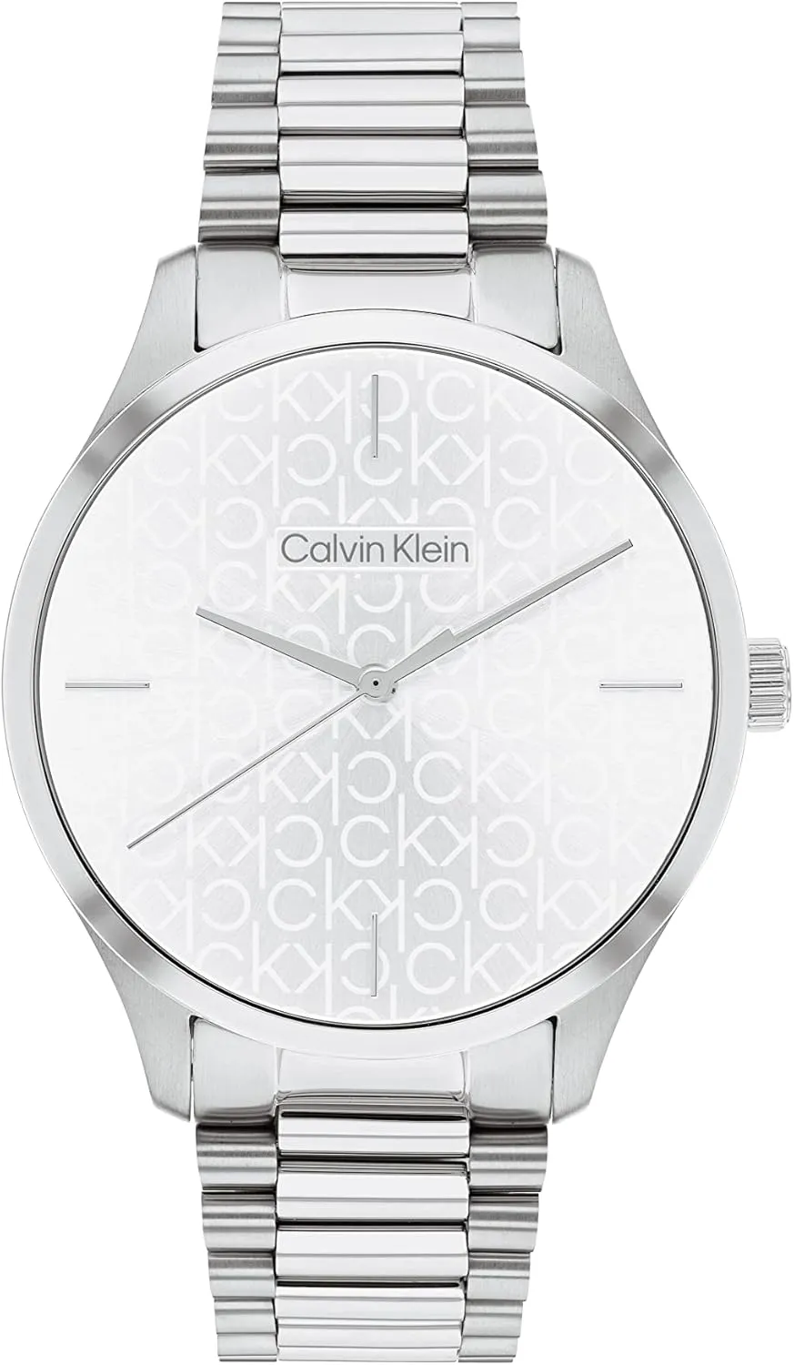 Calvin Klein Iconic Stainless Steel 35 MM Case Watch with TT Bracelet (Model: 25200168)