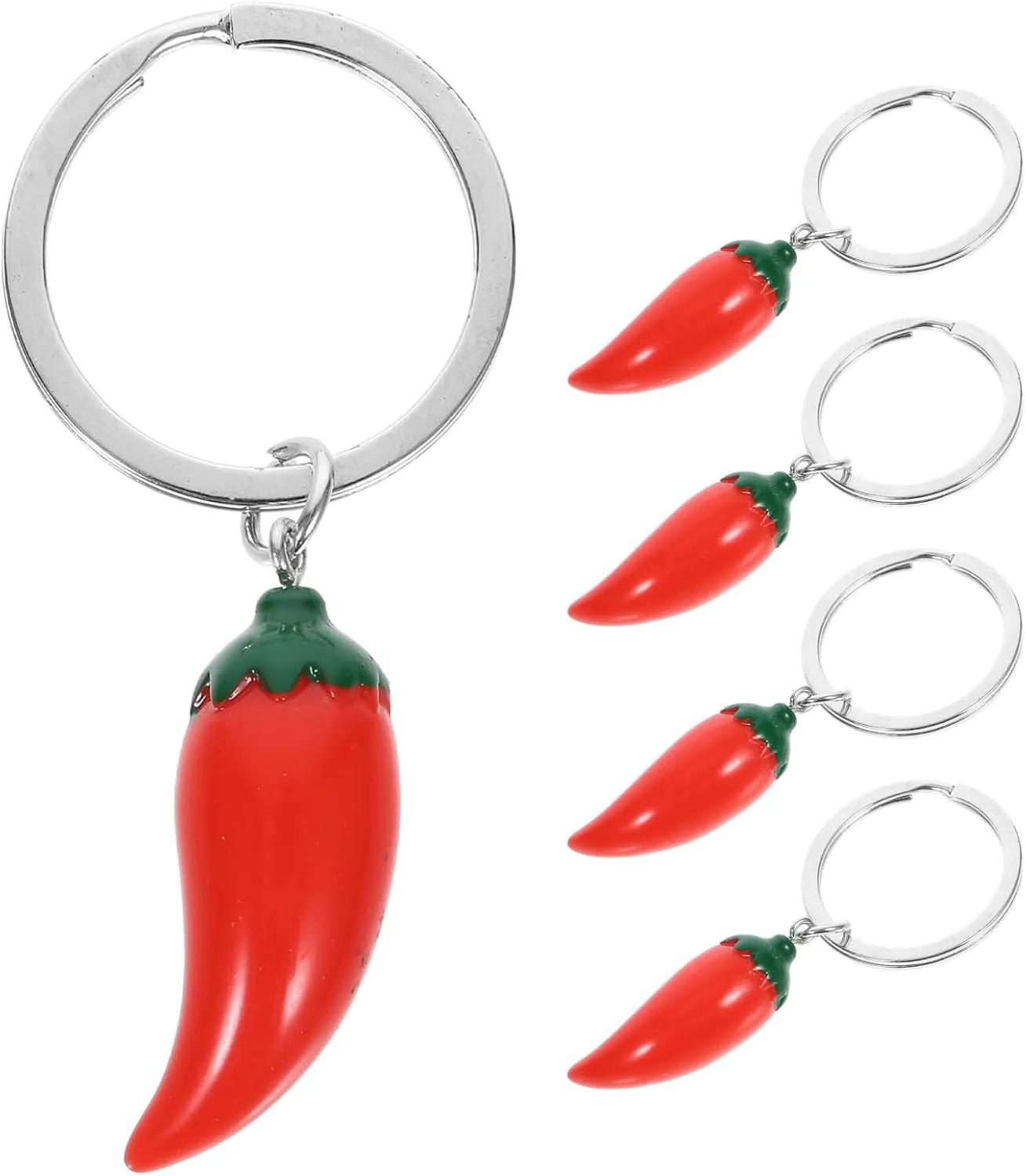 Chili Keychain Chili Keyring Simulation Food Key Chain Vegetable Keychains Pepper Key Ring Key Chain