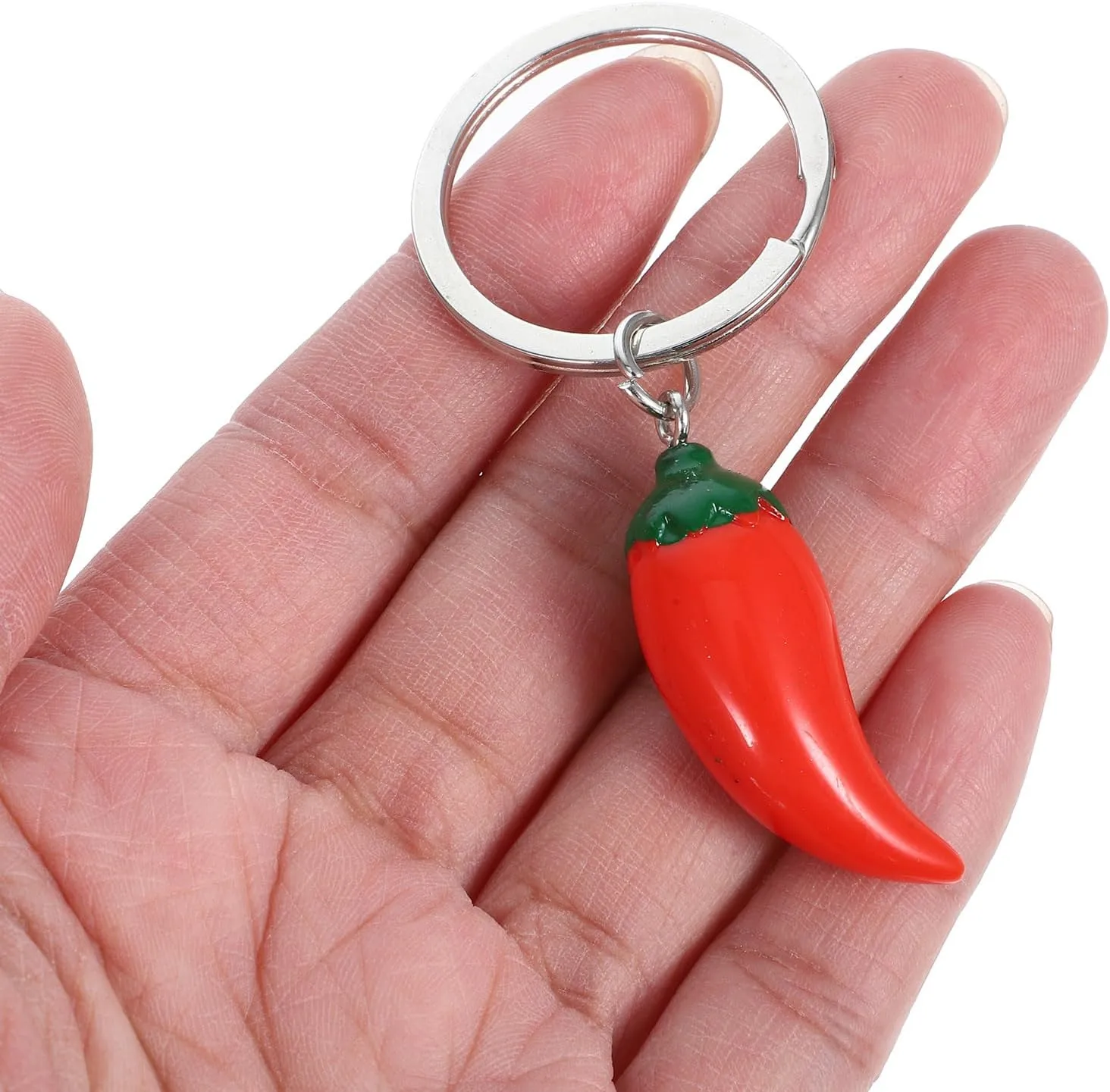 Chili Keychain Chili Keyring Simulation Food Key Chain Vegetable Keychains Pepper Key Ring Key Chain