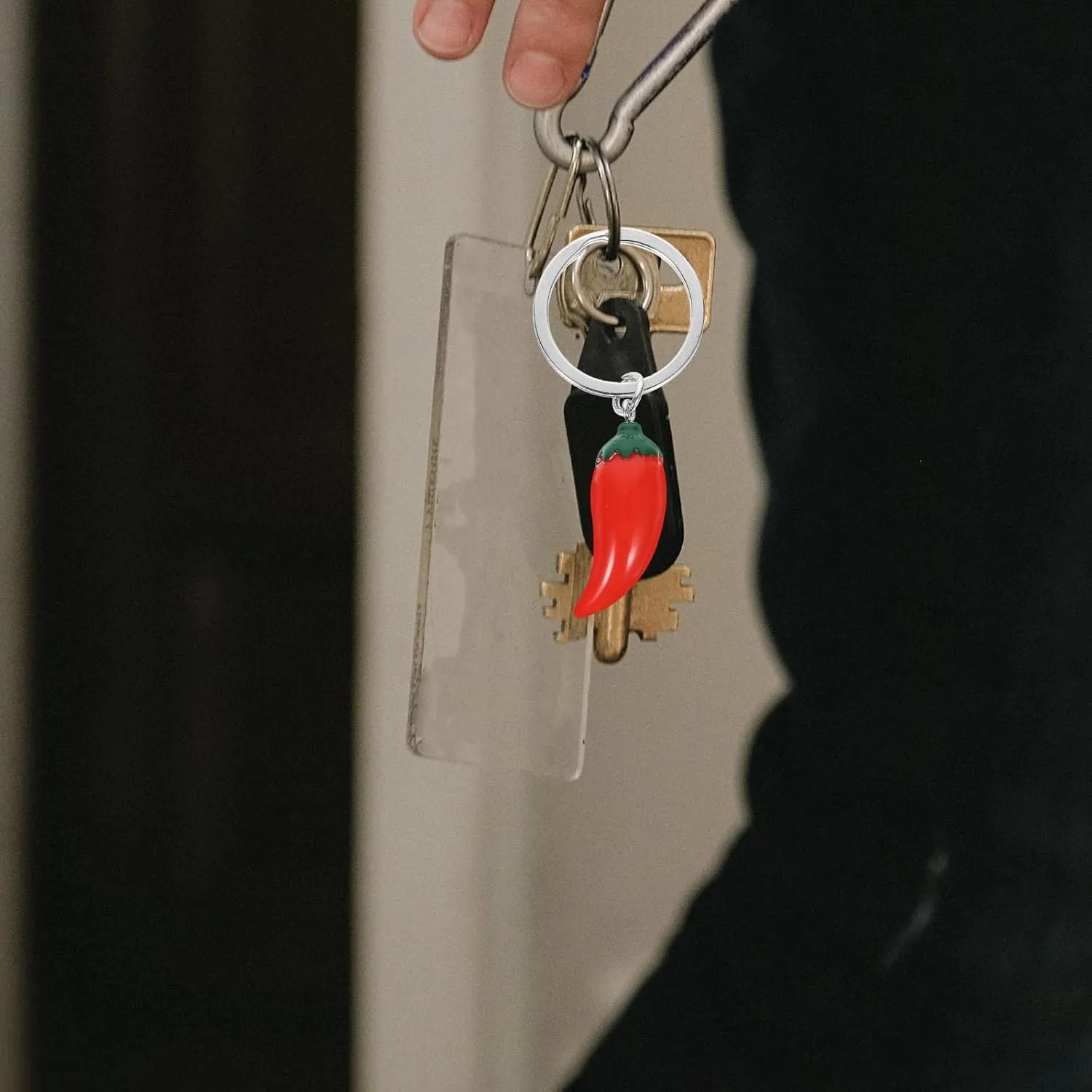 Chili Keychain Chili Keyring Simulation Food Key Chain Vegetable Keychains Pepper Key Ring Key Chain