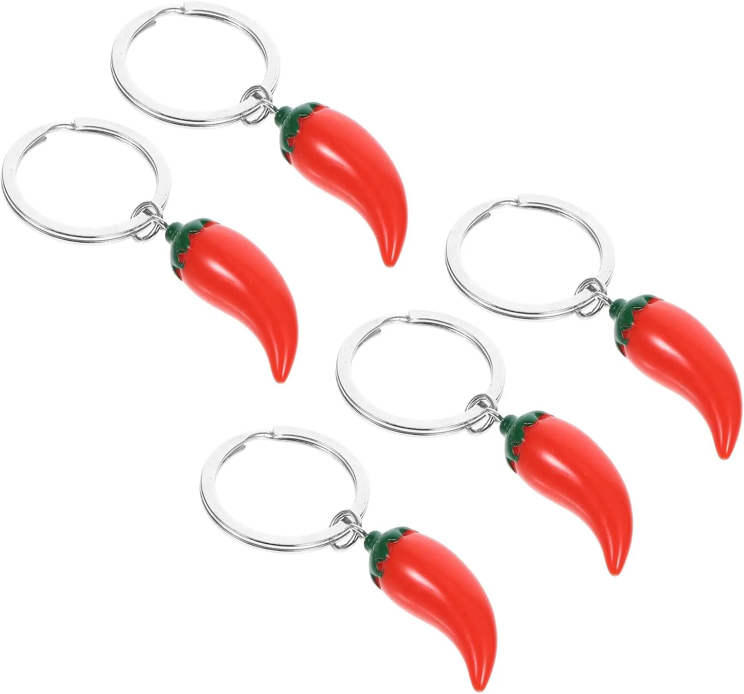 Chili Keychain Chili Keyring Simulation Food Key Chain Vegetable Keychains Pepper Key Ring Key Chain