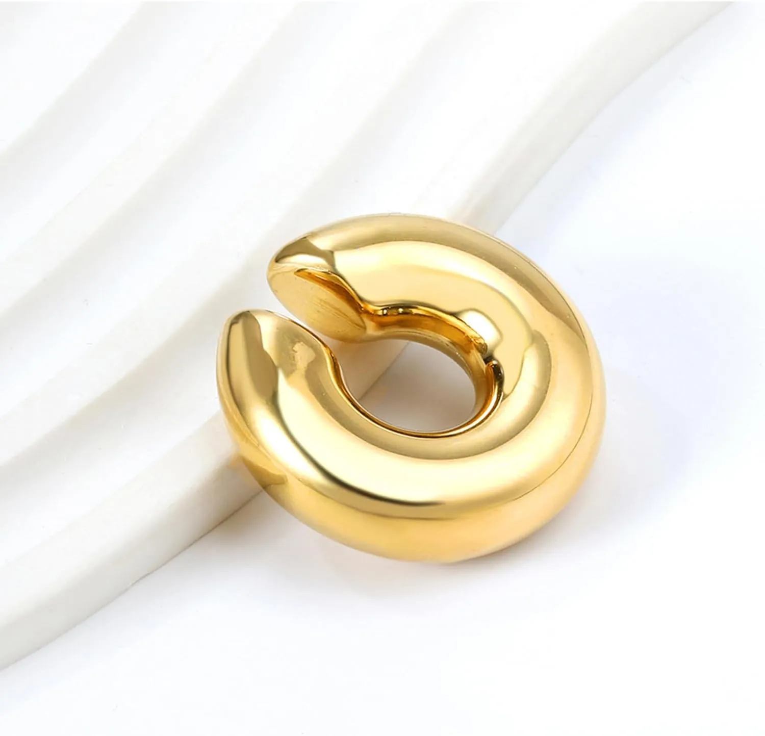 Chunky Gold Earrings - Irregular, 14K Gold Fashion Jewelry Gifts