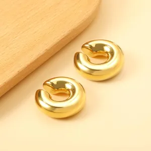 Chunky Gold Earrings - Irregular, 14K Gold Fashion Jewelry Gifts