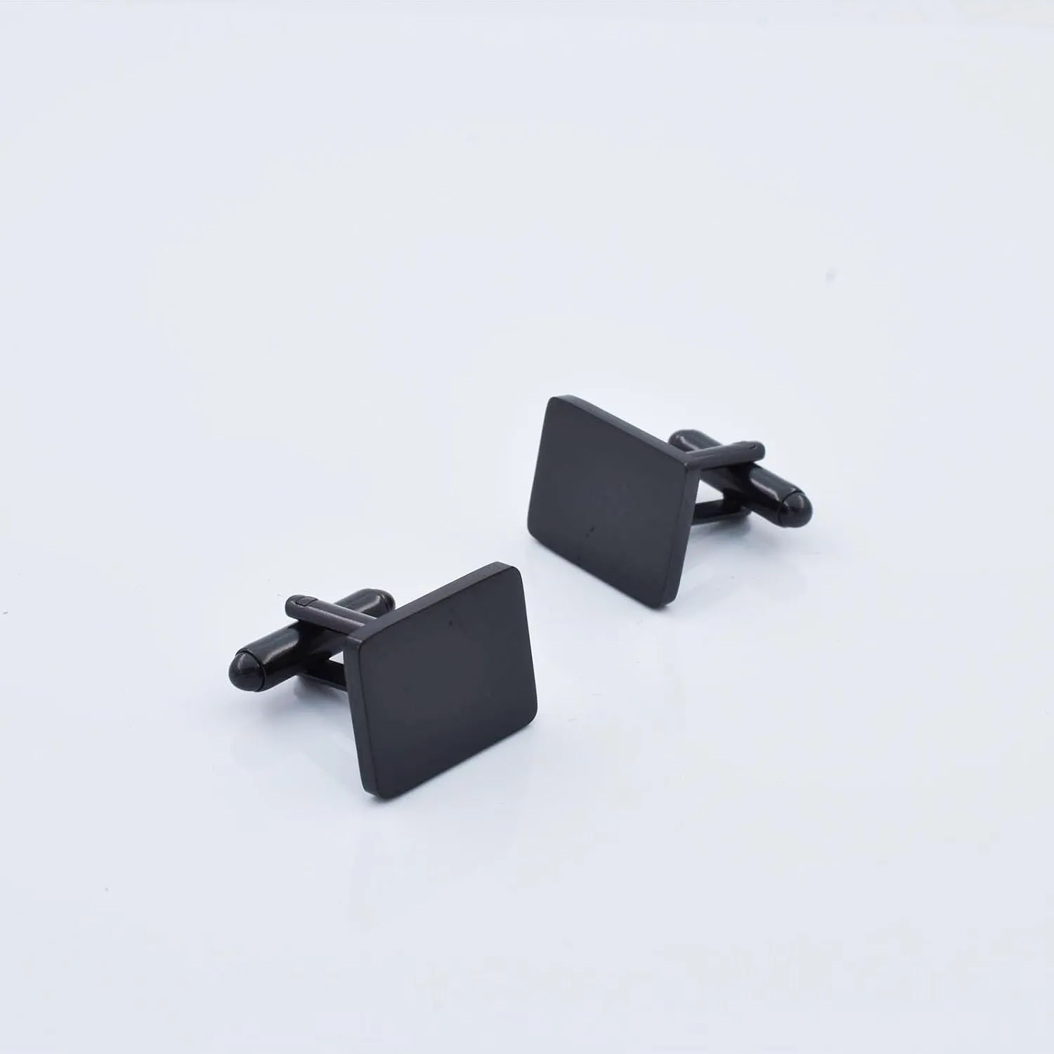Classic Rectangular Blank Cufflinks for Men, Personalized Silver/Gold/Black Cuff Links for Men Gift, Custom Engraved Wedding Cufflinks for Groom, Initials Cufflinks for Men