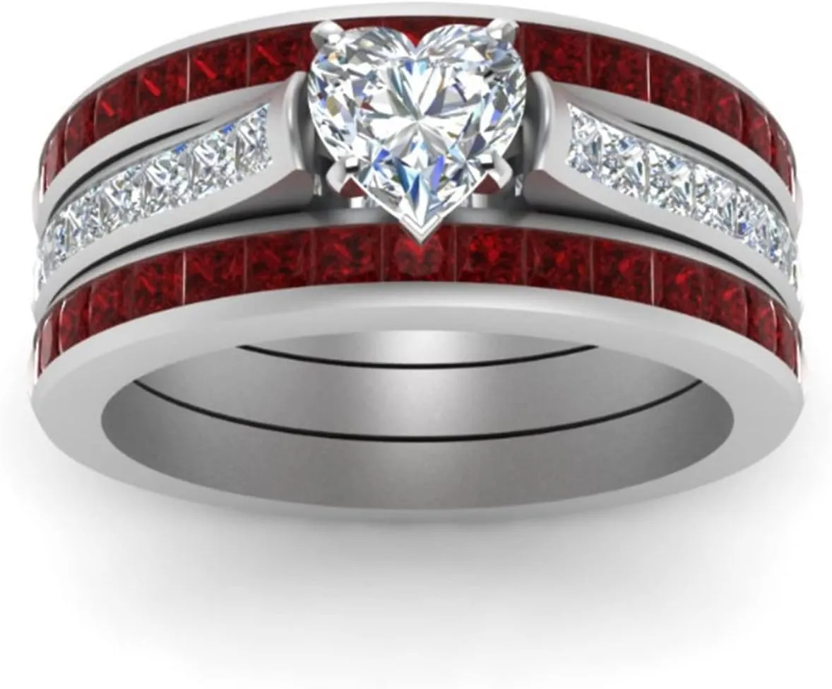 Couple Ring Bands Silver Black, Cubic Zirconia Ring Unisex Size 5-13, Silver Plated Engagement Rings for Graduation