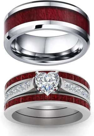 Couple Ring Bands Silver Black, Cubic Zirconia Ring Unisex Size 5-13, Silver Plated Engagement Rings for Graduation