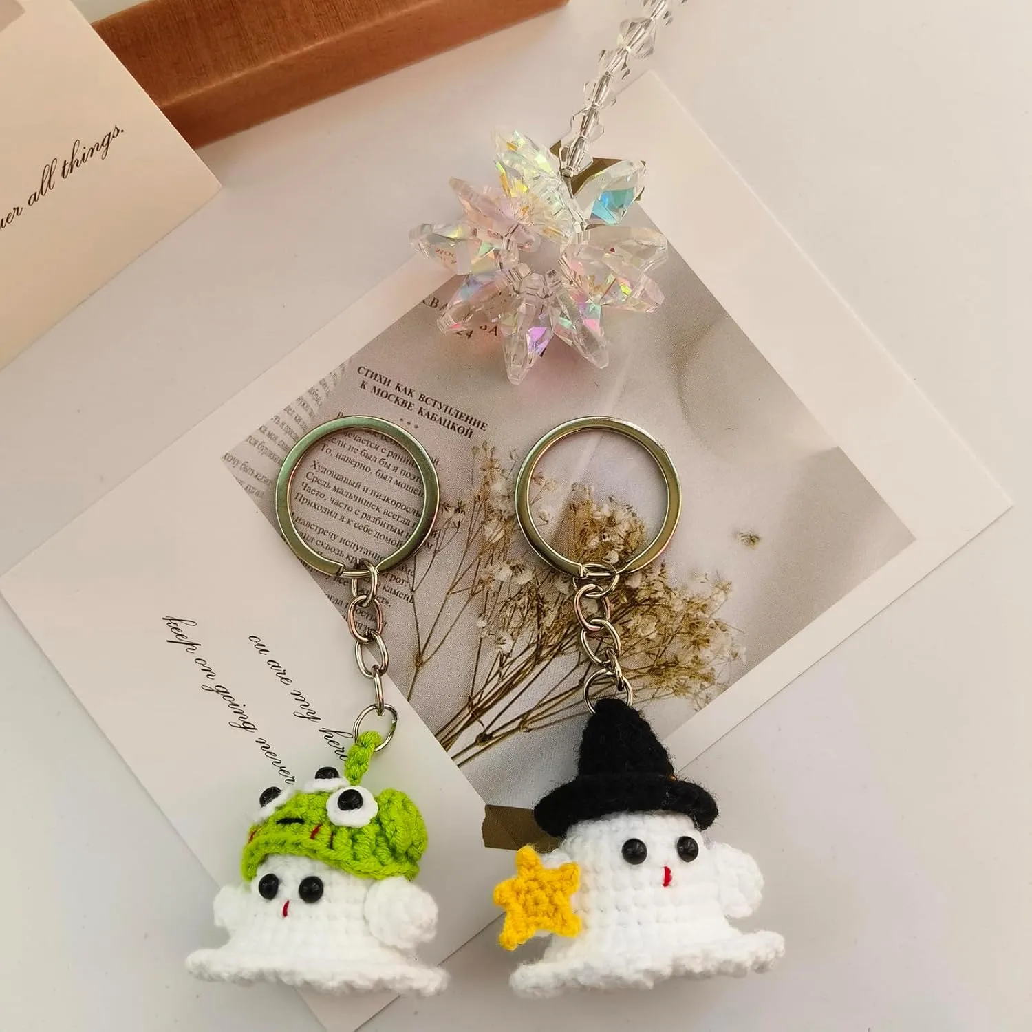 Crochet Keychain, Knitted Keychains for Women, Cute Kawaii keychain Charms Backpack Handmade Gift