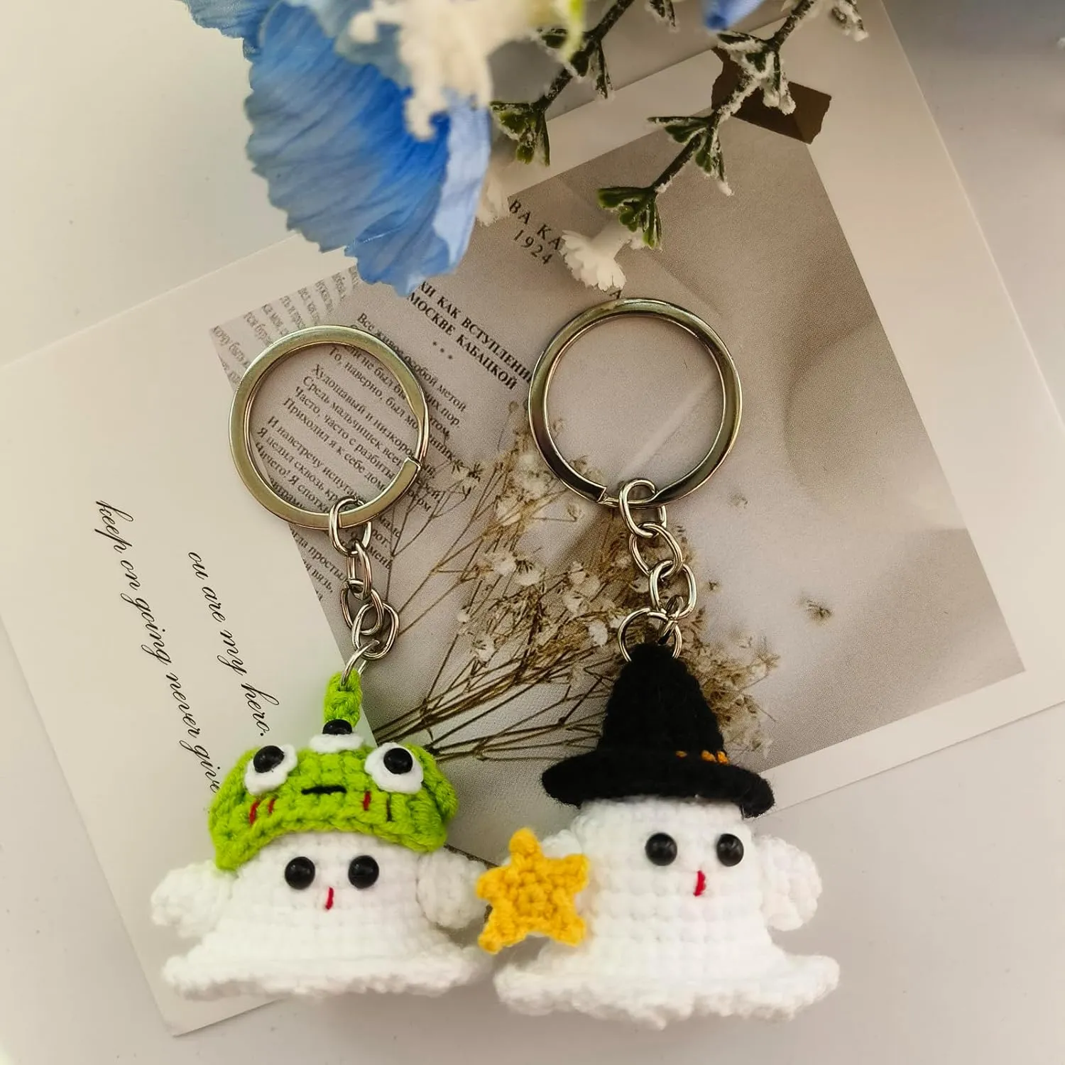Crochet Keychain, Knitted Keychains for Women, Cute Kawaii keychain Charms Backpack Handmade Gift