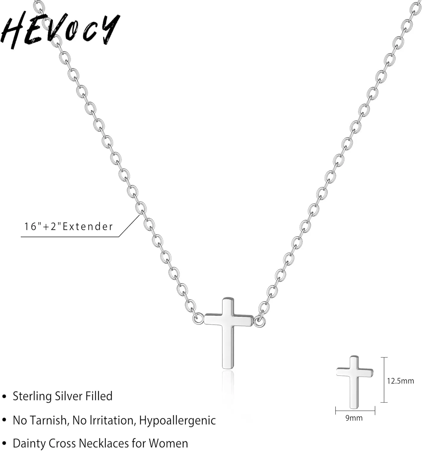Cross Necklace for Women: Dainty 14k Gold/Silver/Rose Gold Cross Rotated Crown Necklace Trendy Small Cubic Zirconia Pendant Cross Choker Necklace for Women