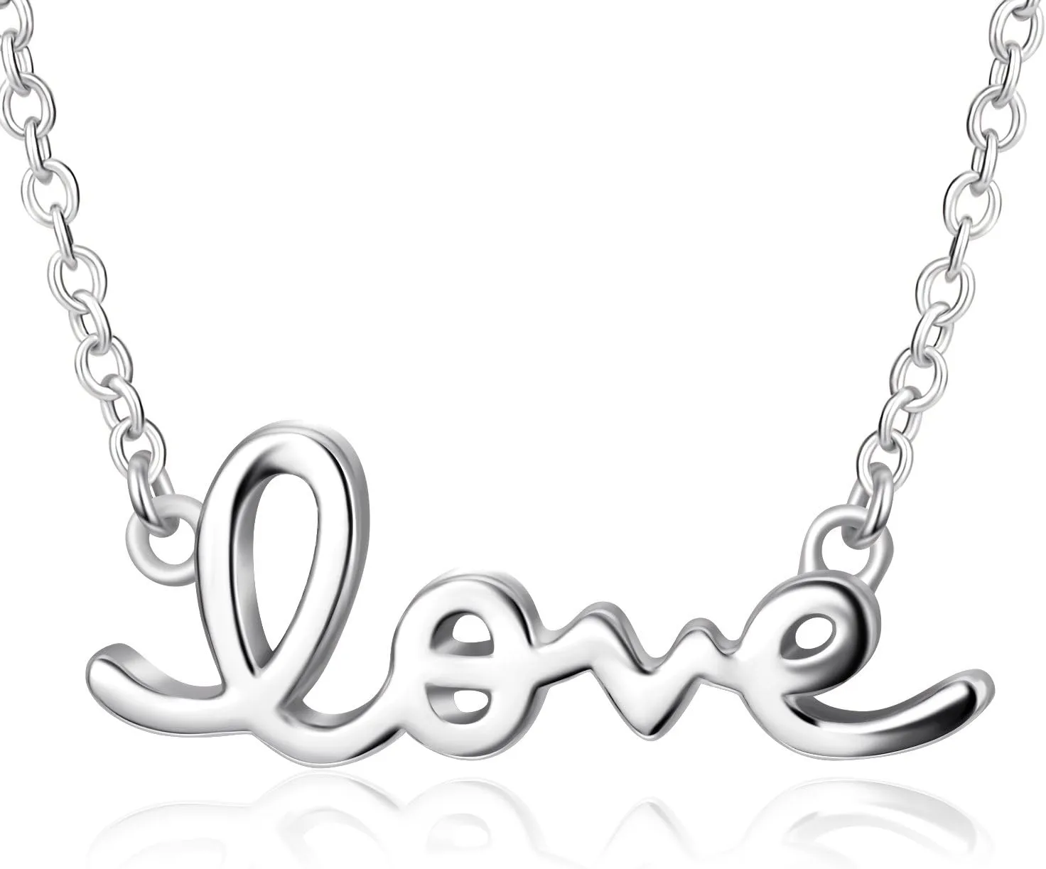 Cursive Love Necklace | 925 Sterling Silver