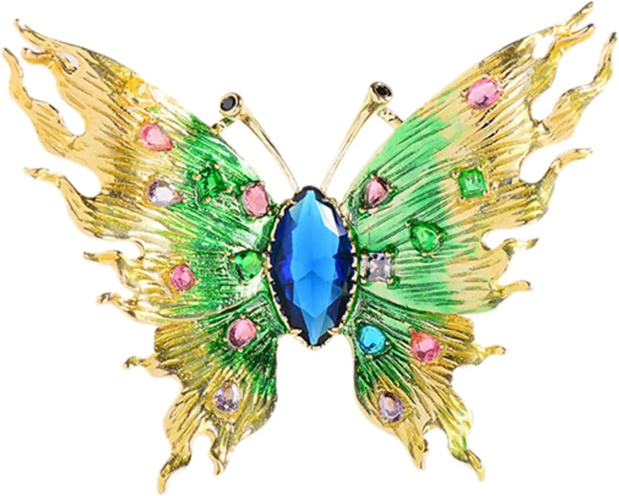 Cute Fashion Butterfly Brooch Pins Zinc Alloy Sweater Clothes Brooch Pins Simulated Rhinestone Brooch Lapel Pin Women Accessories Gifts for Birthday Wedding Anniversary