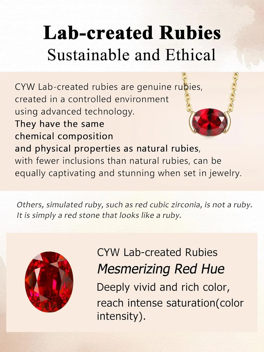 CYW Moissanite/Ruby/Sapphire/Emerald Dainty Pendant Necklace for Women, Novelty Design, Really Authentic Solid 925 Sterling Silver, 16"/18"/20" Adjustable, Birthday Anniversary Valentines Gift