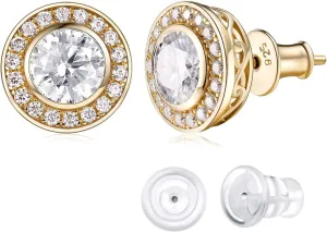 D Color VVS1 Clarity Moissanite Chunky Stud Earrings for Men Women, 0.88-2.43 Carat, Really Authentic Solid 925 Sterling Silver Hypoallergenic, Ideal Gift for Birthday Anniversary Christmas Valentines