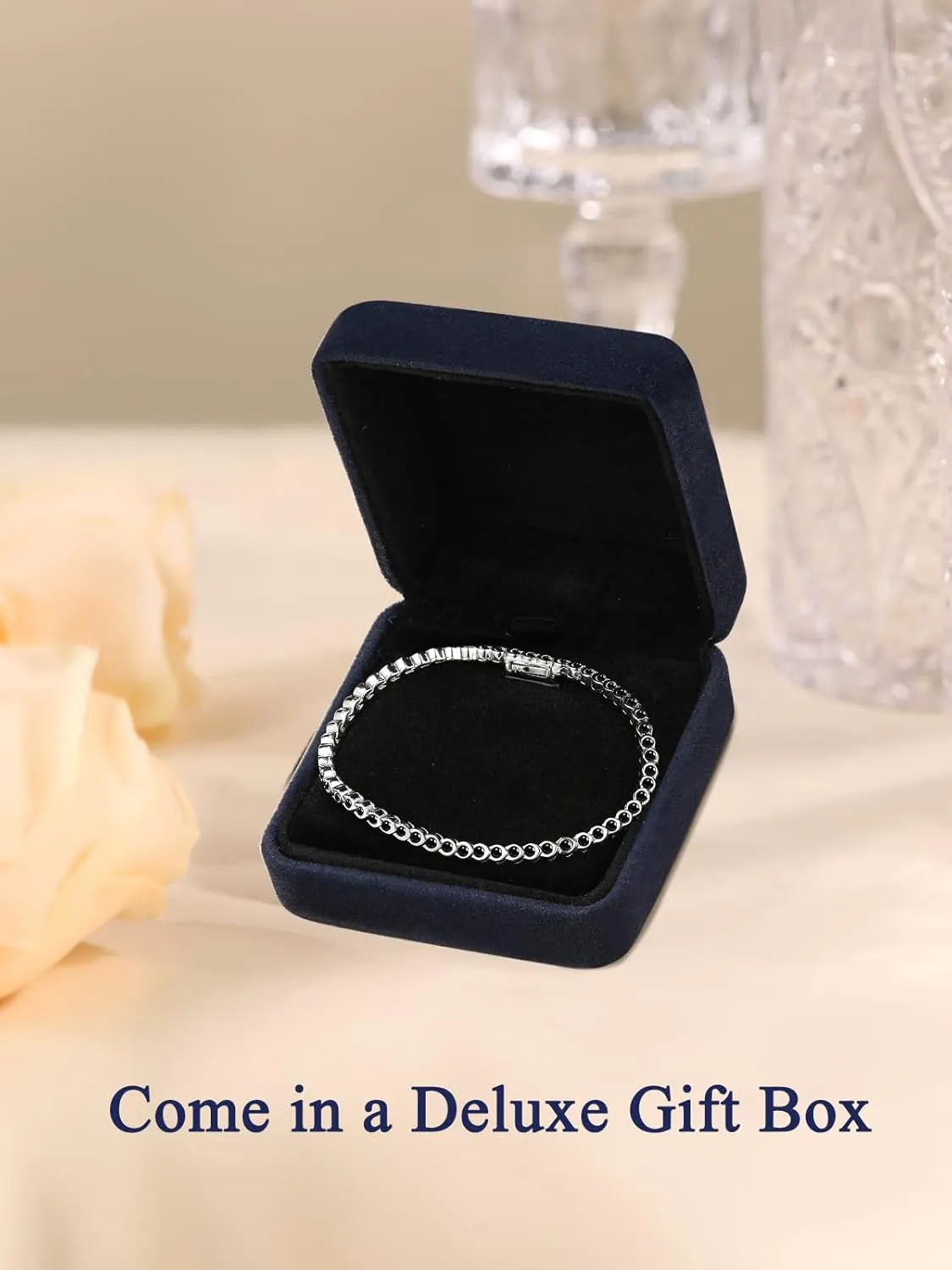 D Color VVS1 Clarity Moissanite Tennis Bracelet for Women, Really Authentic Solid 925 Sterling Silver, 5.5-7.5inch (14-19cm), Birthday Anniversary Valentines Mothers Day Ideal Gift for Her