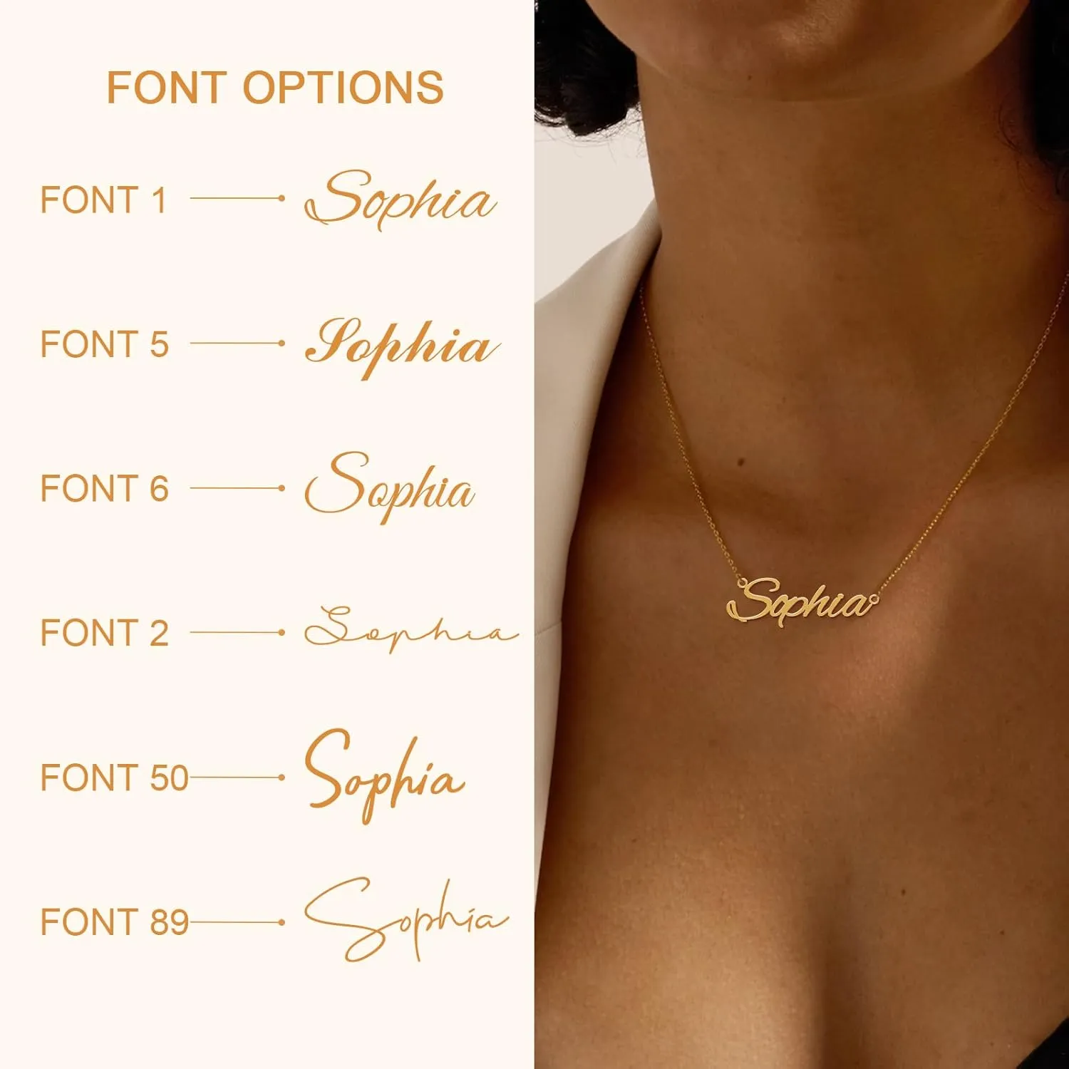 DayOfShe Custom Name Necklace for Women Gifts, 18K Gold Plated Layered Names Necklace Personalized Gifts for Birthday