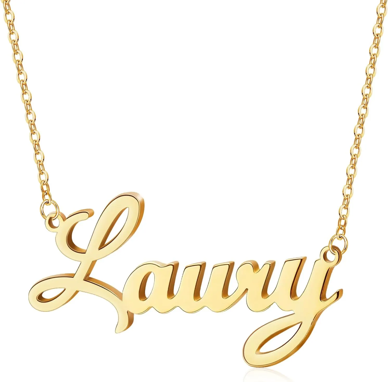 DayOfShe Custom Name Necklace for Women Gifts, 18K Gold Plated Layered Names Necklace Personalized Gifts for Birthday