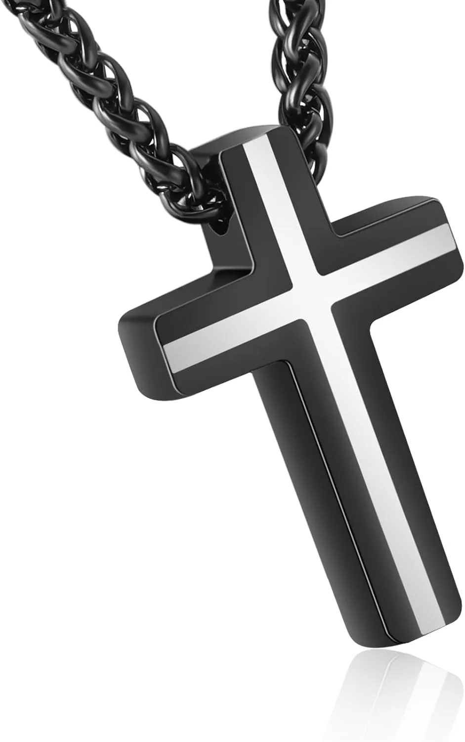 Dletay Cremation Urn Necklace for Ashes Cross Cremation Jewelry Stainless Steel Ashes Necklace for Women Men Keepsake Urn Pendant Ashes Holder