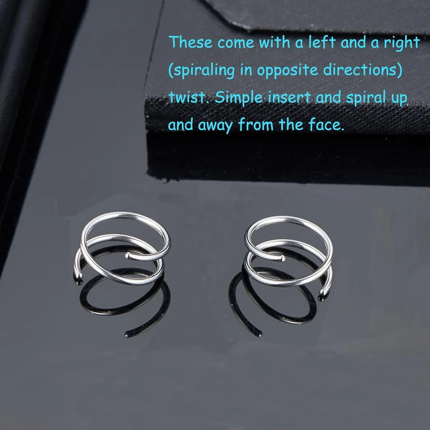 Double Hoop Earrings, Gold & Silver, 12mm, Stainless Steel, Hoop Earring Design, Perfect for Single Piercing or Two, Wrap Back Finding
