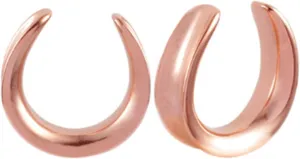 Ear Tunnels, 2PCS Ear Gauges Surgical Steel Polished U Shape Ear Gauges Piercings Jewelry