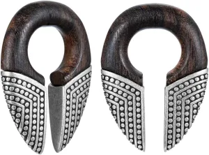 ERKUOO 1 Pair Ear Weights for Stretched Heavy Hanger Wood Ear Gauges Plugs Ear Tunnels Body Piercing Fashion Jewelry 9/16"(14mm)