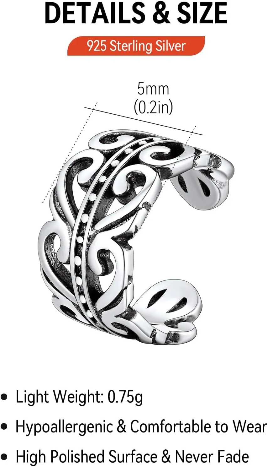 FaithHeart Ear Cuff Earrings for Women Non Piercing Lightweight Sterling Silver Ear Cuff for Non Pierced Ears Hypoallergenic Fake Earrings with Gift Box