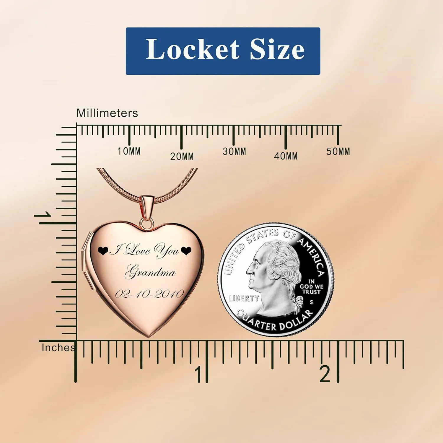 Fanery Sue Heart Locket Necklace That Holds Pictures,Picture Pendant Custom Locket Jewelry Gifts for Women